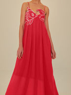Scarlett - Vestido Semi-Transparente Peces Bordados