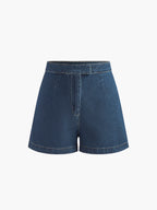 Saula - Conjunto de chaleco vaquero con pantalón corto