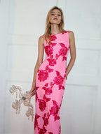 Aurora - Romance Floral Vestido de Malla sin Mangas