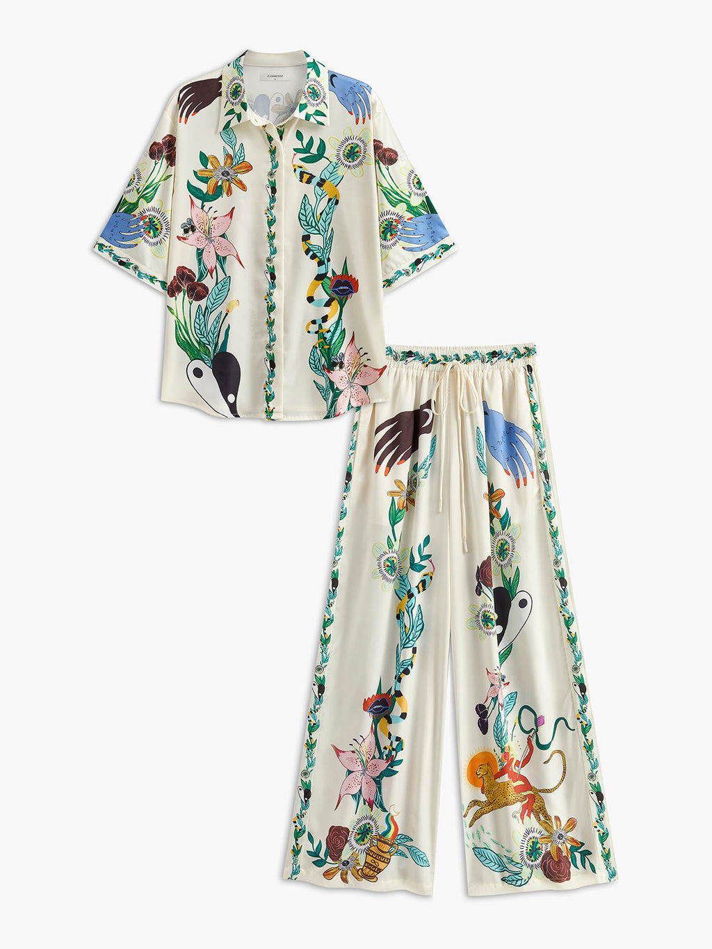 Carlota - Conjunto de pantalón con estampado floral