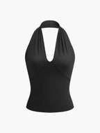Aliyah - Camiseta de tirantes con escote en V y espalda descubierta