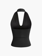 Aliyah - Camiseta de tirantes con escote en V y espalda descubierta