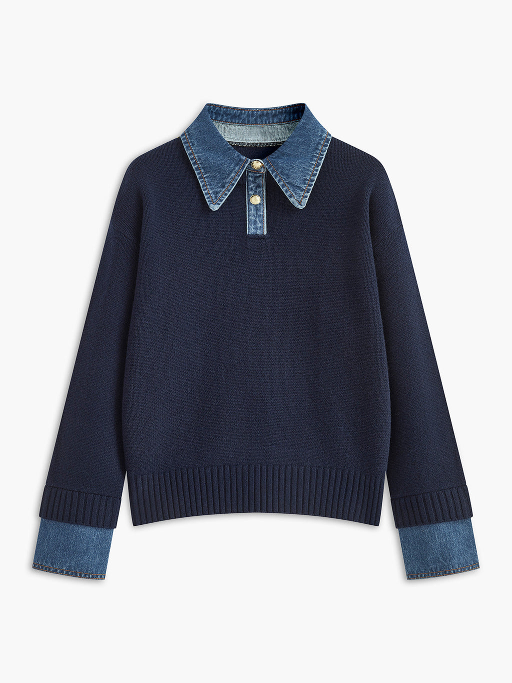 Jersey para mujer con cuello camisero - Alriksa