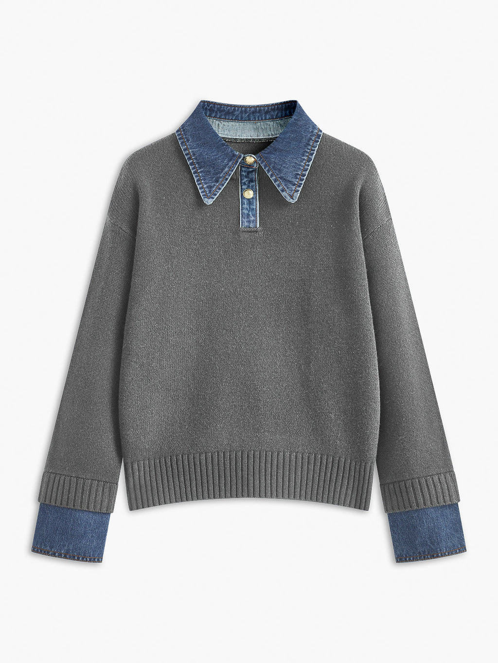 Jersey para mujer con cuello camisero - Alriksa