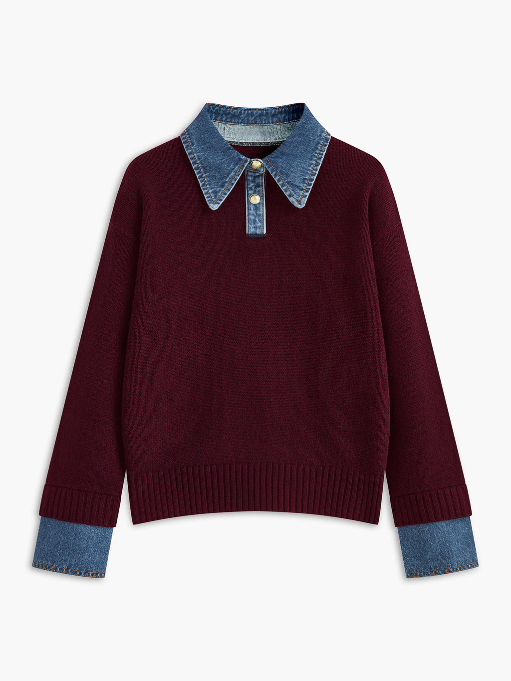 Jersey para mujer con cuello camisero - Alriksa