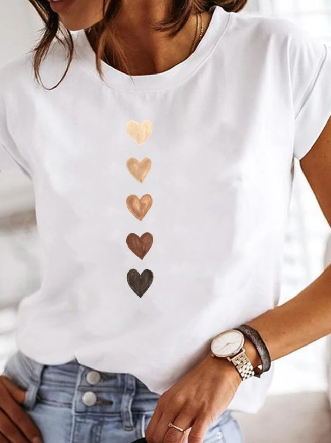 Osalinda - Elegante camiseta con extravagantes diseños veraniegos