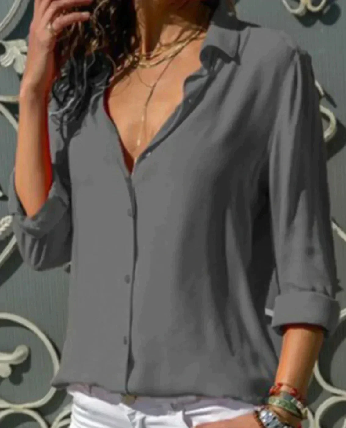 Monika - Blusa festiva de mujer - ligera y elegante para la primavera