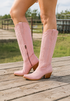 Bota cowboy mujer caña alta bordados - Annelie