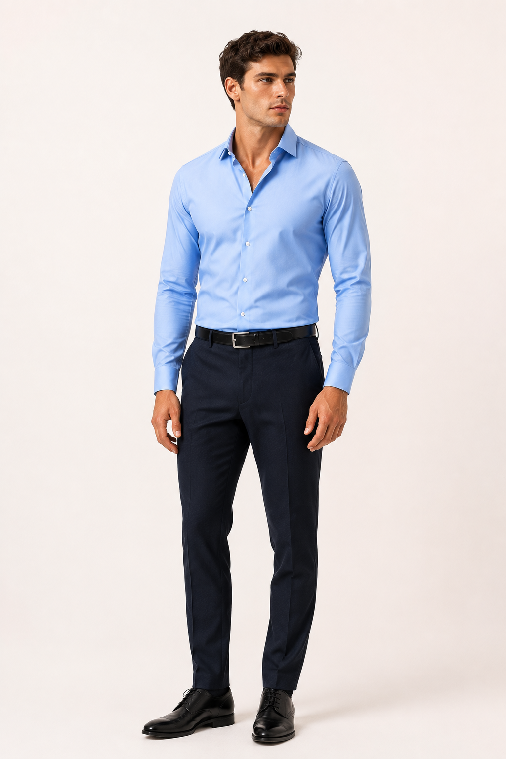 Camisa de vestir hombre de manga larga con cuello clásico y corte entallado - Friedrich