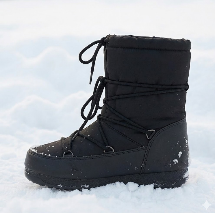 Botas de nieve para mujer impermeables acolchadas de caña media - Kolesa