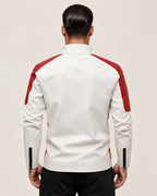 Chaqueta biker bicolor con cremallera - Theo