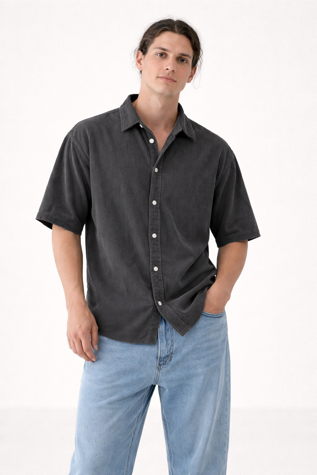 Camisa hombre manga corta ligera transpirable verano casual - Velmar