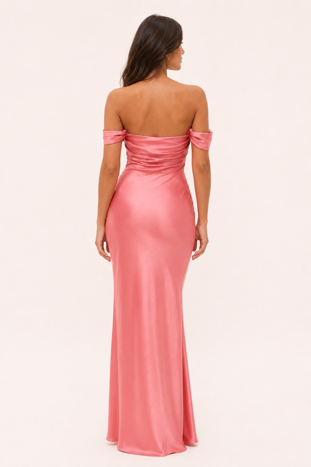 Vestido largo mujer escote bardot y hombros descubiertos - Wendela
