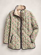 Chaqueta acolchada mujer estampado floral ribetes contraste - Lainey