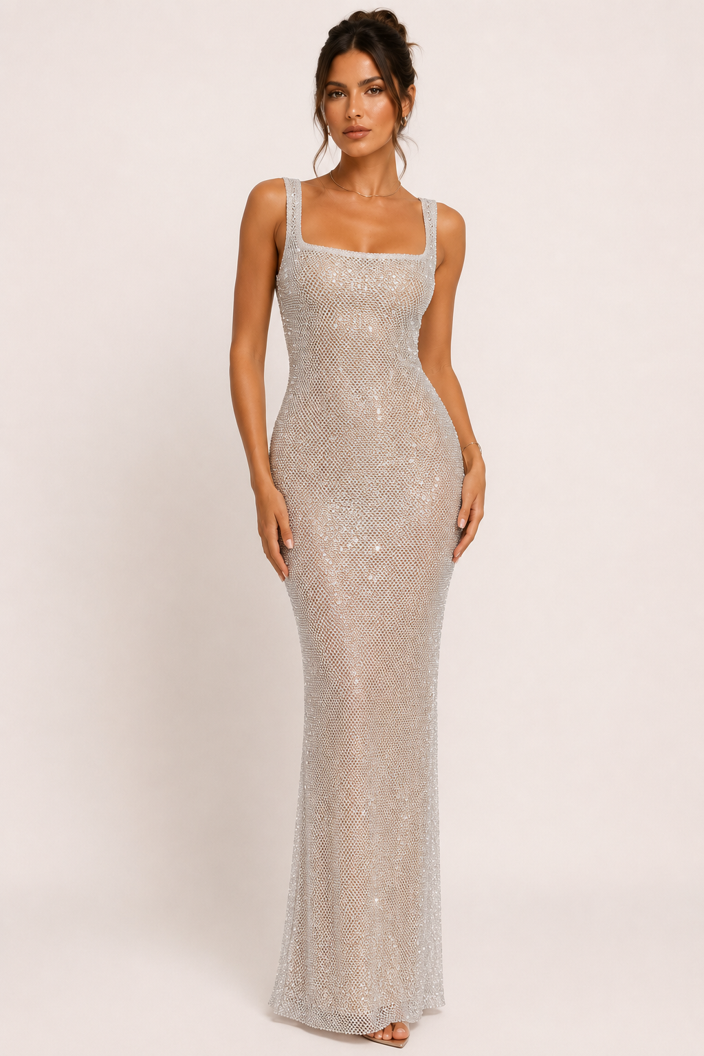 Vestido largo de noche elegante para mujer de fiesta y gala - Roswitha