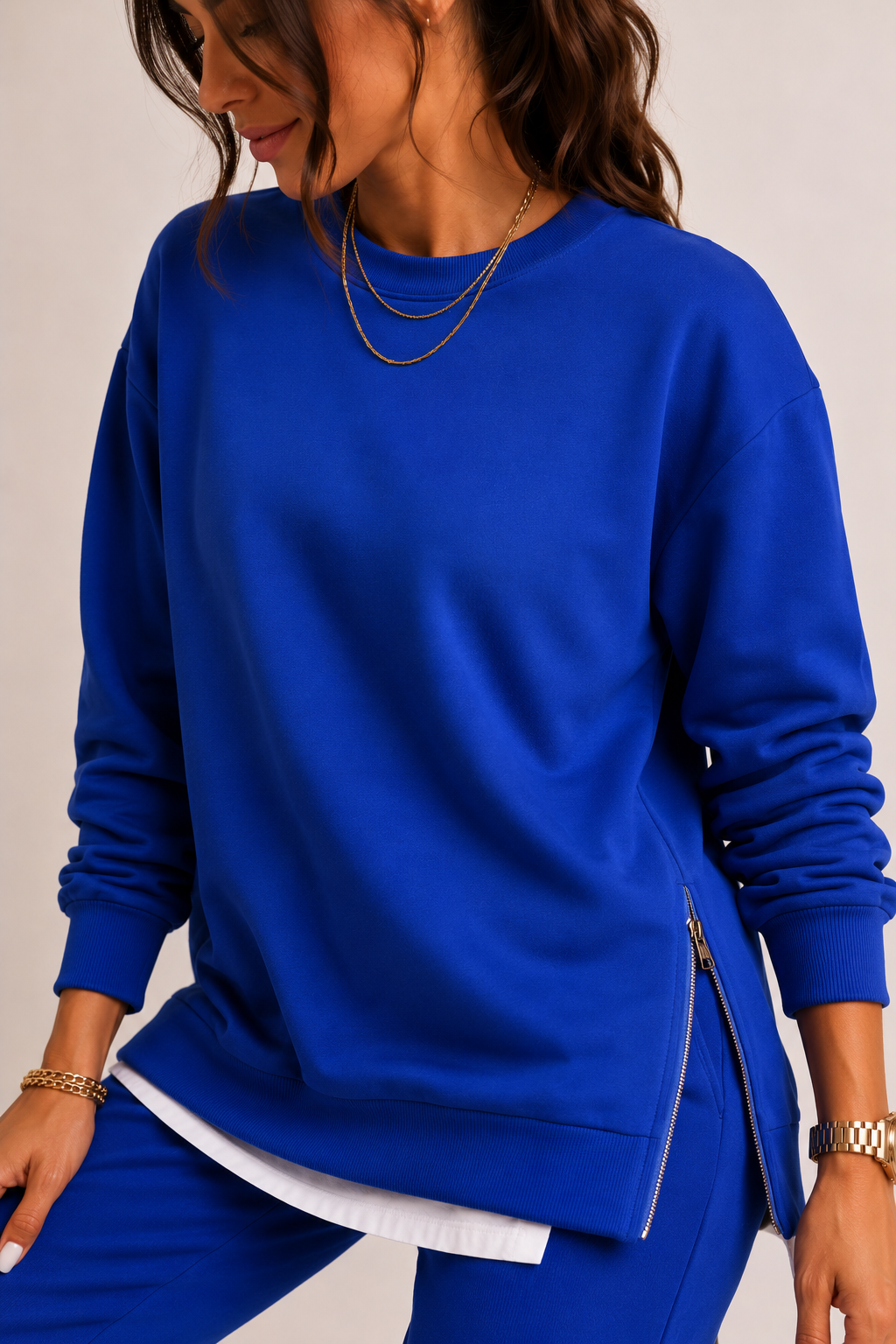 Conjunto mujer sudadera con aberturas laterales y pantalón jogger - Louise