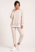Conjunto mujer sudadera con aberturas laterales y pantalón jogger - Louise