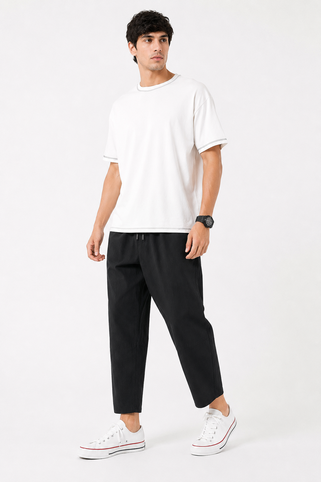 Pantalón ligero para hombre de corte relajado con cintura elástica - Ludger