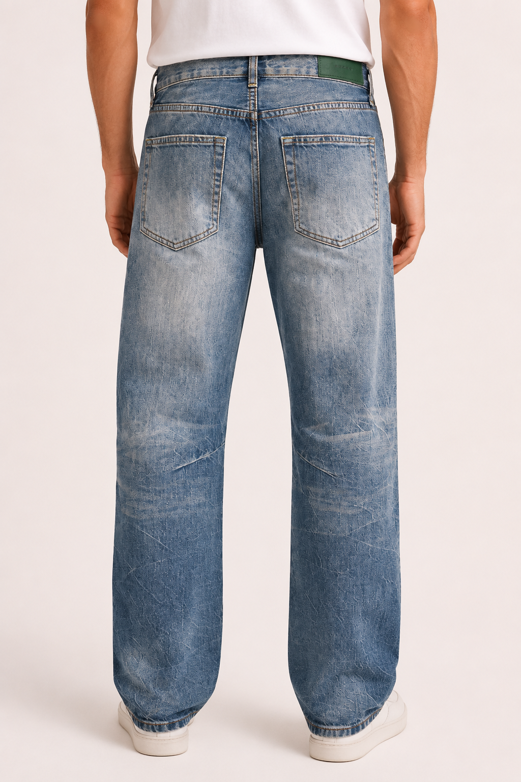Jeans hombre pierna recta efecto lavado con desgastes - Wigbert