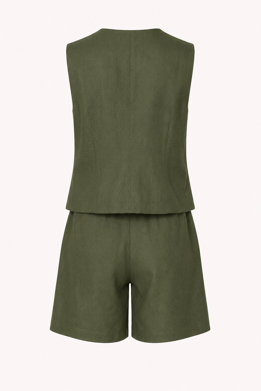 Conjunto chaleco short mujer lino algodón - Lotte