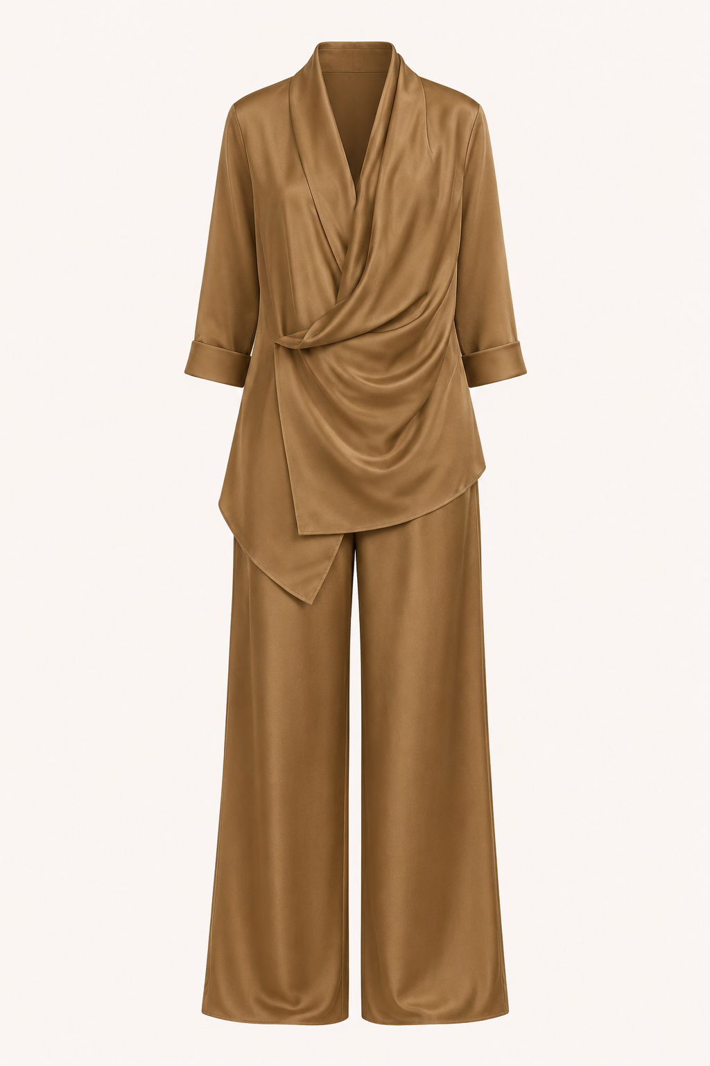 Conjunto blusa pantalón mujer satén - Kerstin