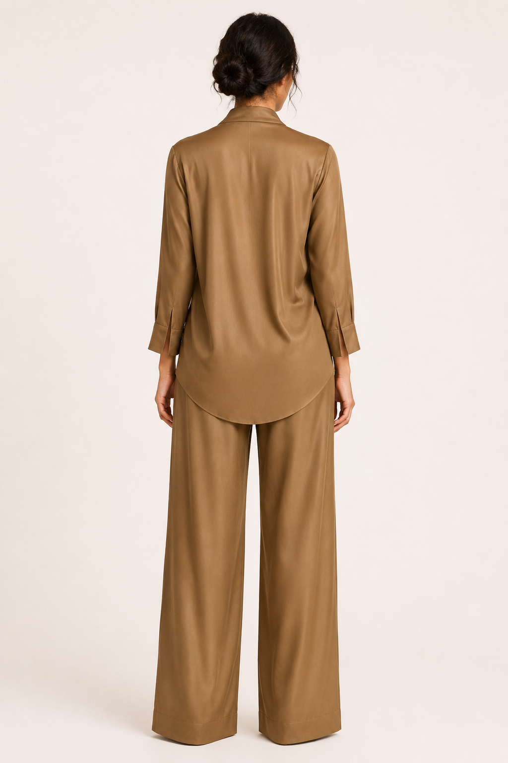 Conjunto blusa pantalón mujer satén - Kerstin
