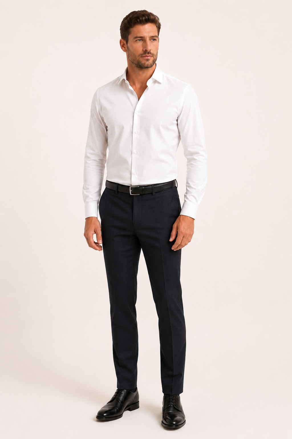 Camisa de vestir hombre de manga larga con cuello clásico y corte entallado - Friedrich