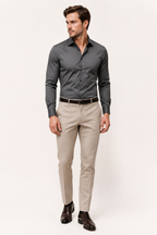 Camisa de vestir hombre de manga larga con cuello clásico y corte entallado - Friedrich