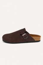 Zuecos unisex cerrados con tira ajustable, hebilla lateral y talón abierto - Hartmut