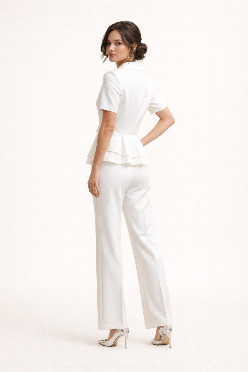 Conjunto de blazer entallado y pantalón elegante para mujer - Kreszenz