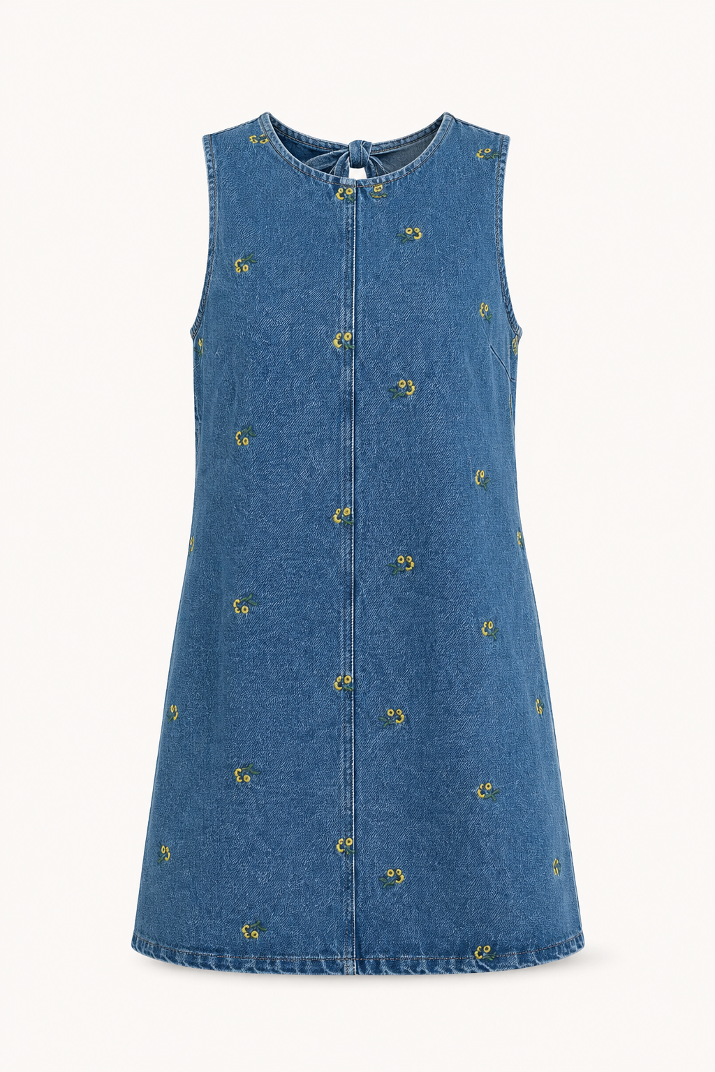 Vestido corto mujer denim sin mangas casual - Leni