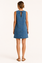 Vestido corto mujer denim sin mangas casual - Leni