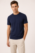 Camiseta hombre de manga corta ajustada y cuello redondo - Lukas