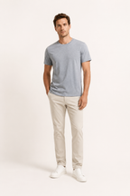 Camiseta hombre de manga corta ajustada y cuello redondo - Lukas