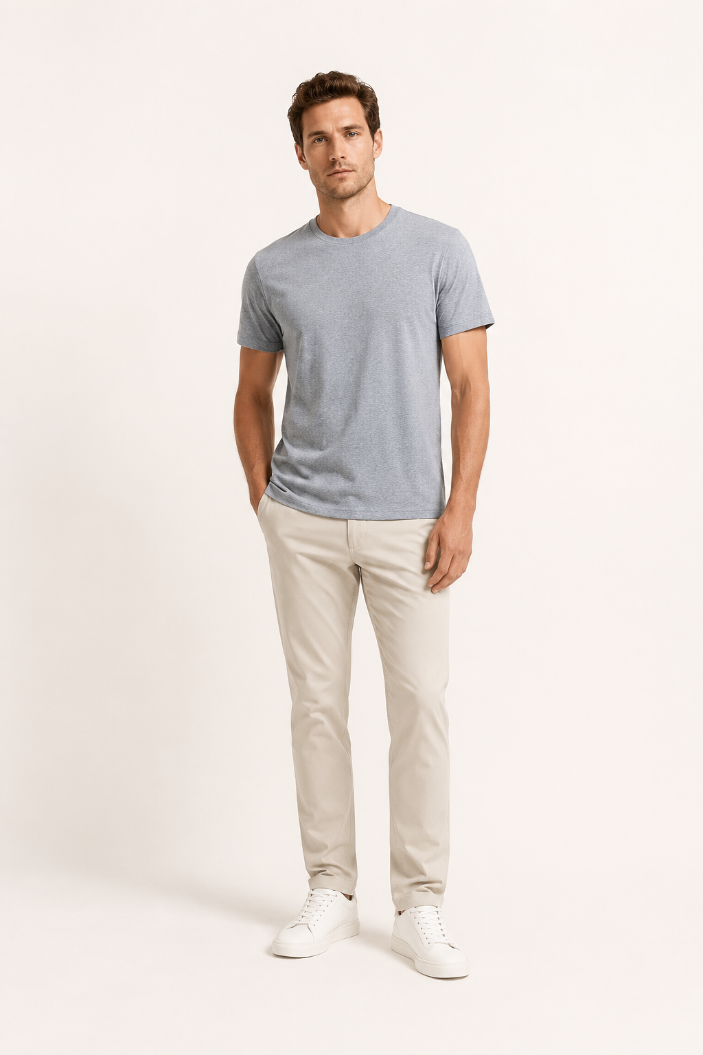 Camiseta hombre de manga corta ajustada y cuello redondo - Lukas