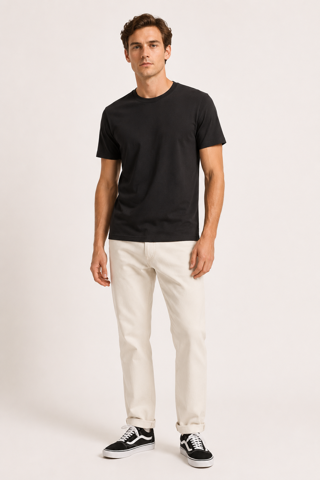 Camiseta hombre de manga corta ajustada y cuello redondo - Lukas