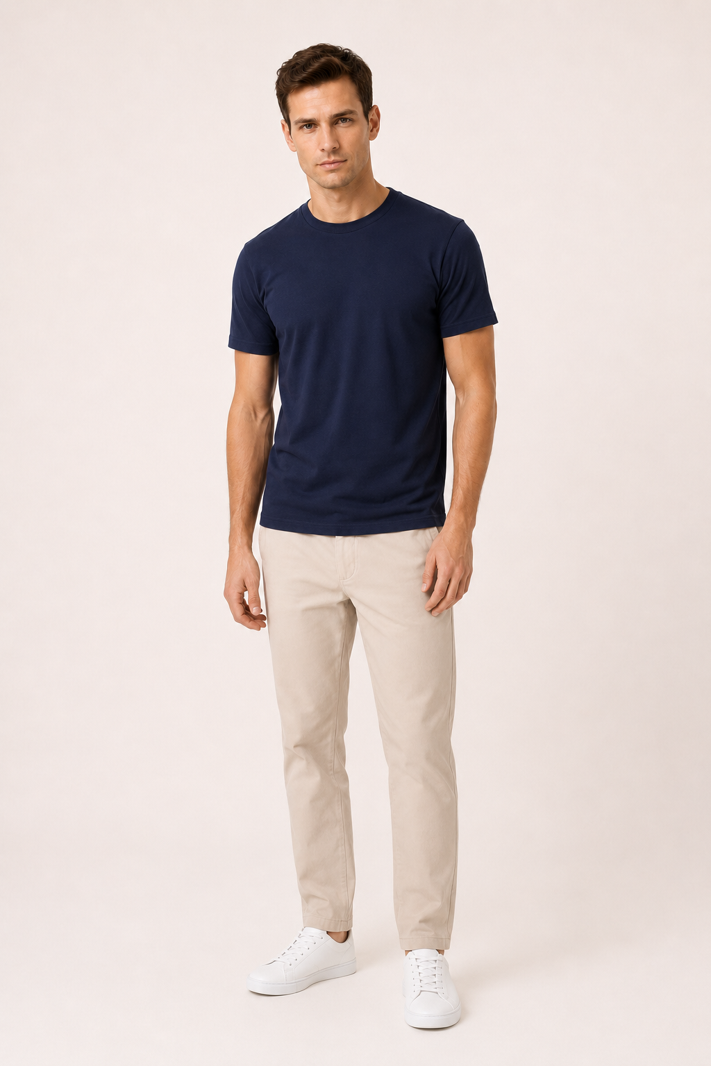 Camiseta hombre de manga corta ajustada y cuello redondo - Lukas