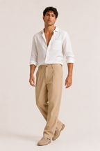 Pantalón de traje hombre de corte amplio y pierna recta - Benedikt