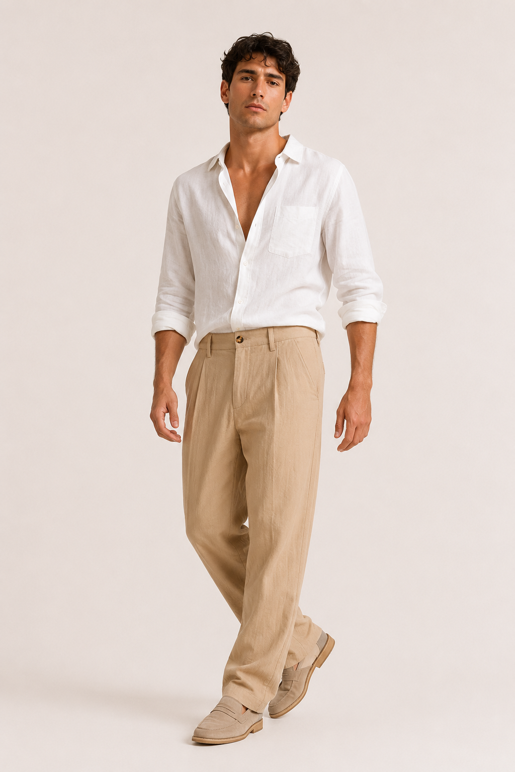 Pantalón de traje hombre de corte amplio y pierna recta - Benedikt