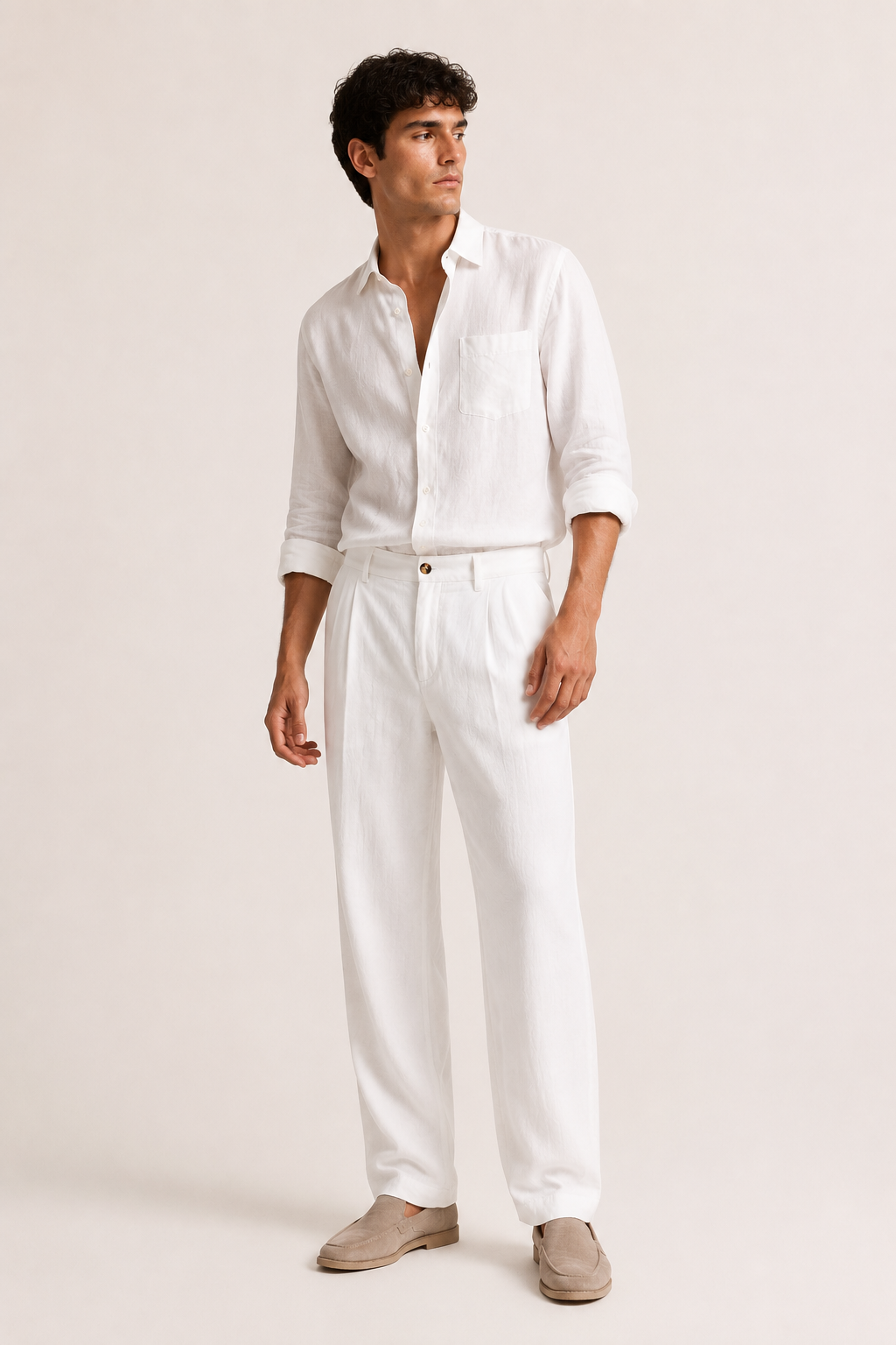 Pantalón de traje hombre de corte amplio y pierna recta - Benedikt