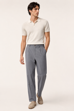 Pantalón de traje hombre de corte amplio y pierna recta - Benedikt