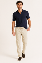 Pantalón casual hombre de pierna recta con cintura elástica - Kaspar