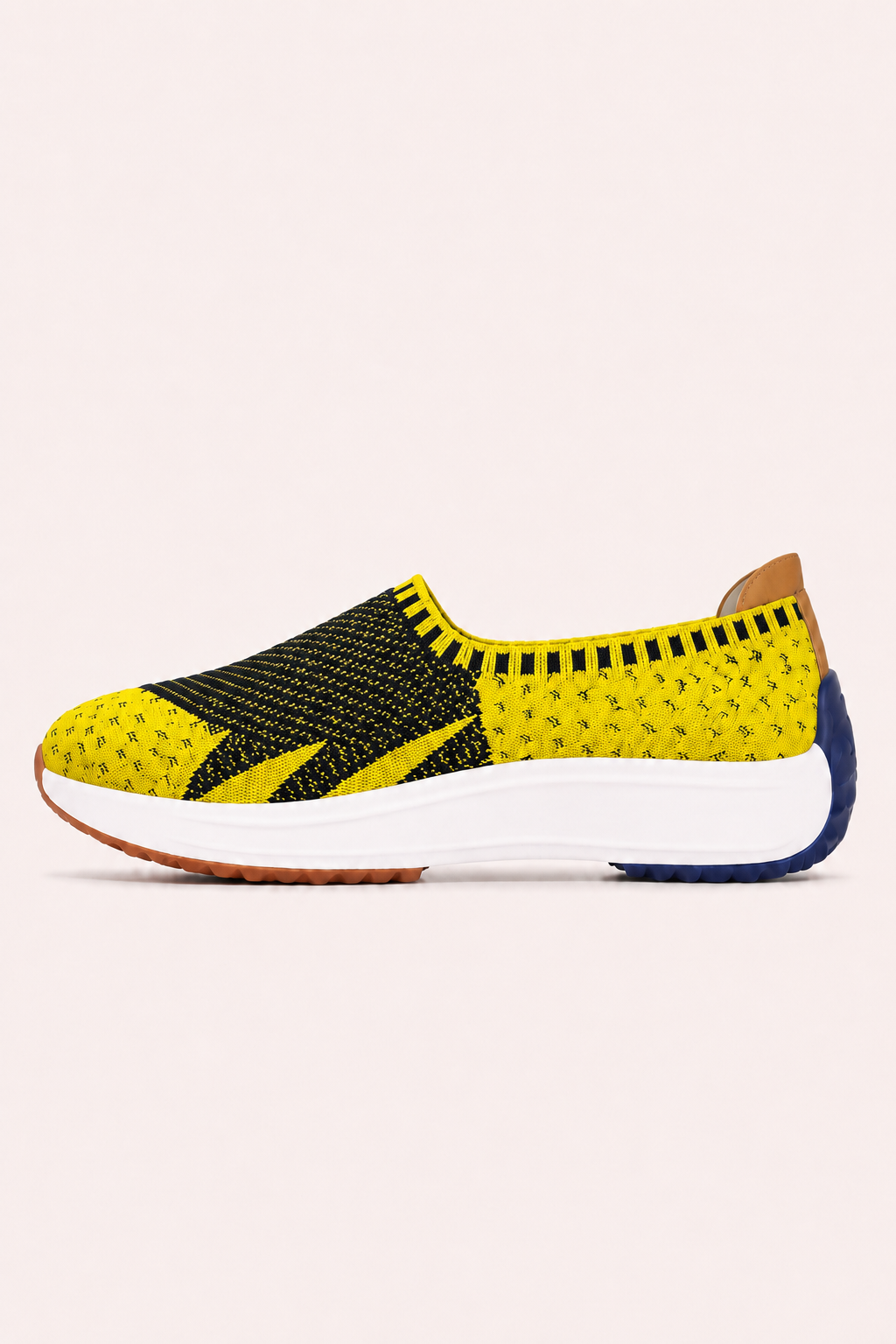 Zapatillas de punto para mujer tipo slip-on con suela gruesa - Jutta