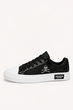 Zapatillas casual de hombre con cordones y motivo de calavera - Volker
