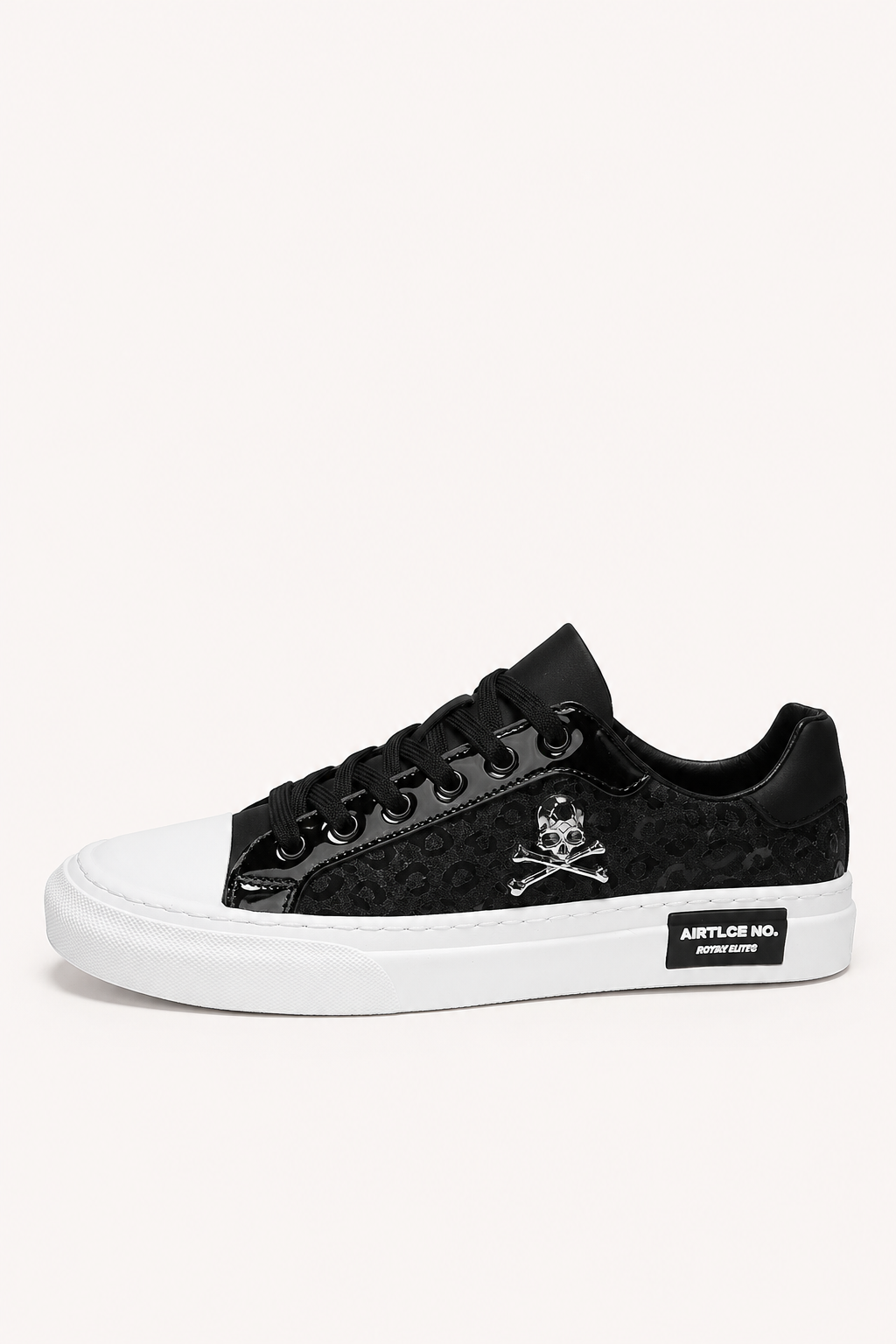 Zapatillas casual de hombre con cordones y motivo de calavera - Volker