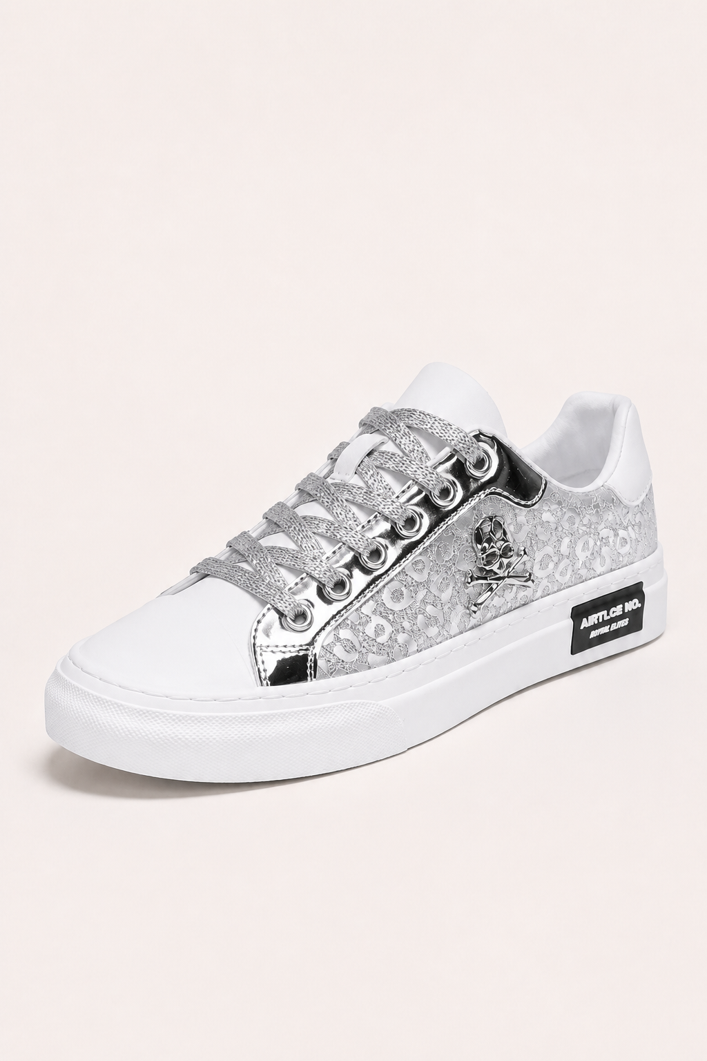 Zapatillas casual de hombre con cordones y motivo de calavera - Volker