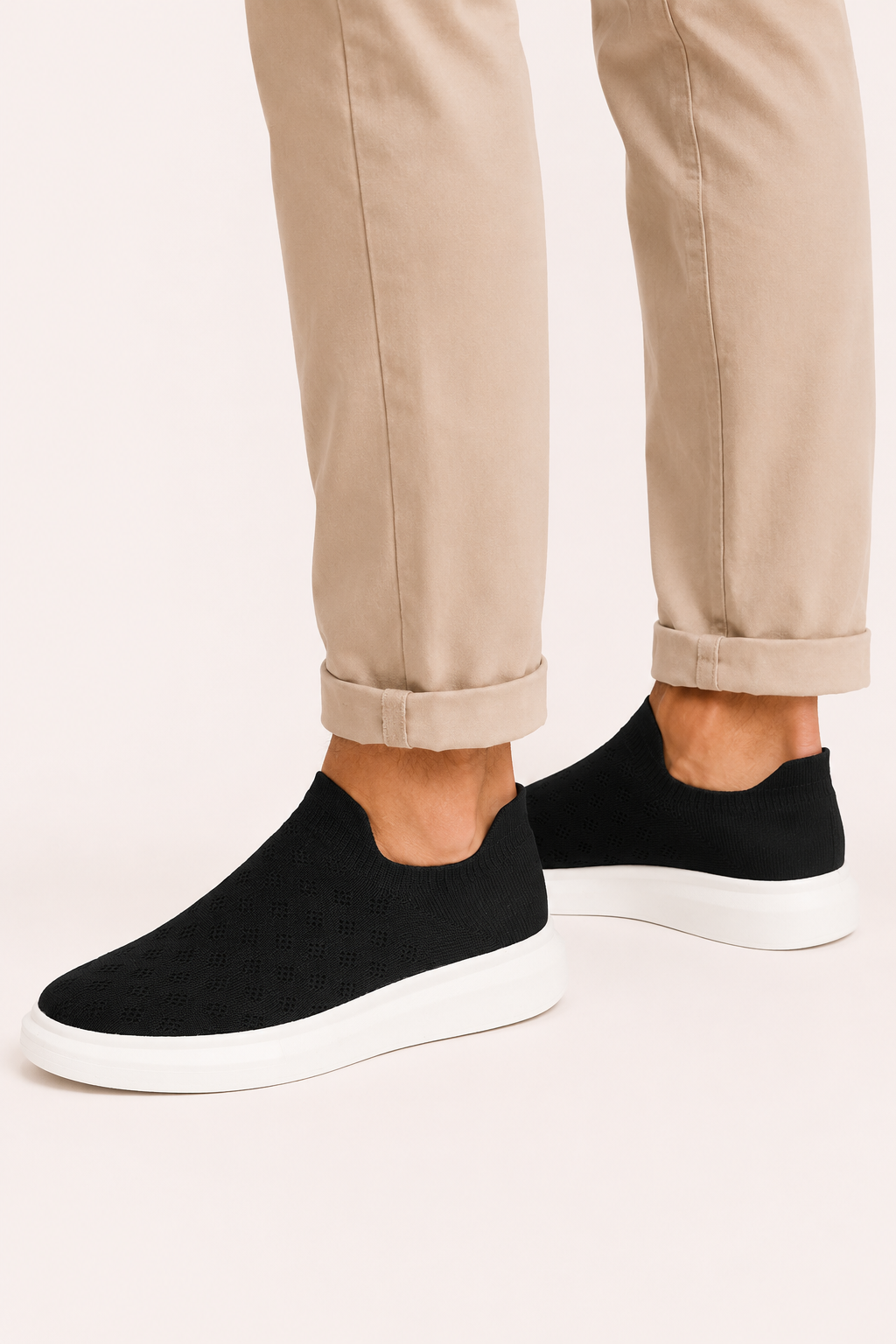 Zapatos slip-on para hombre de punto elástico con diseño transpirable - Armando