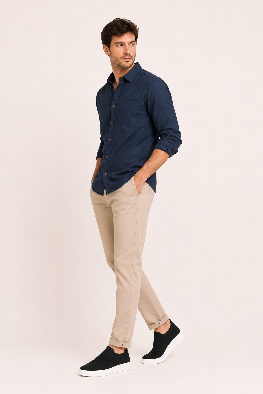 Zapatos slip-on para hombre de punto elástico con diseño transpirable - Armando