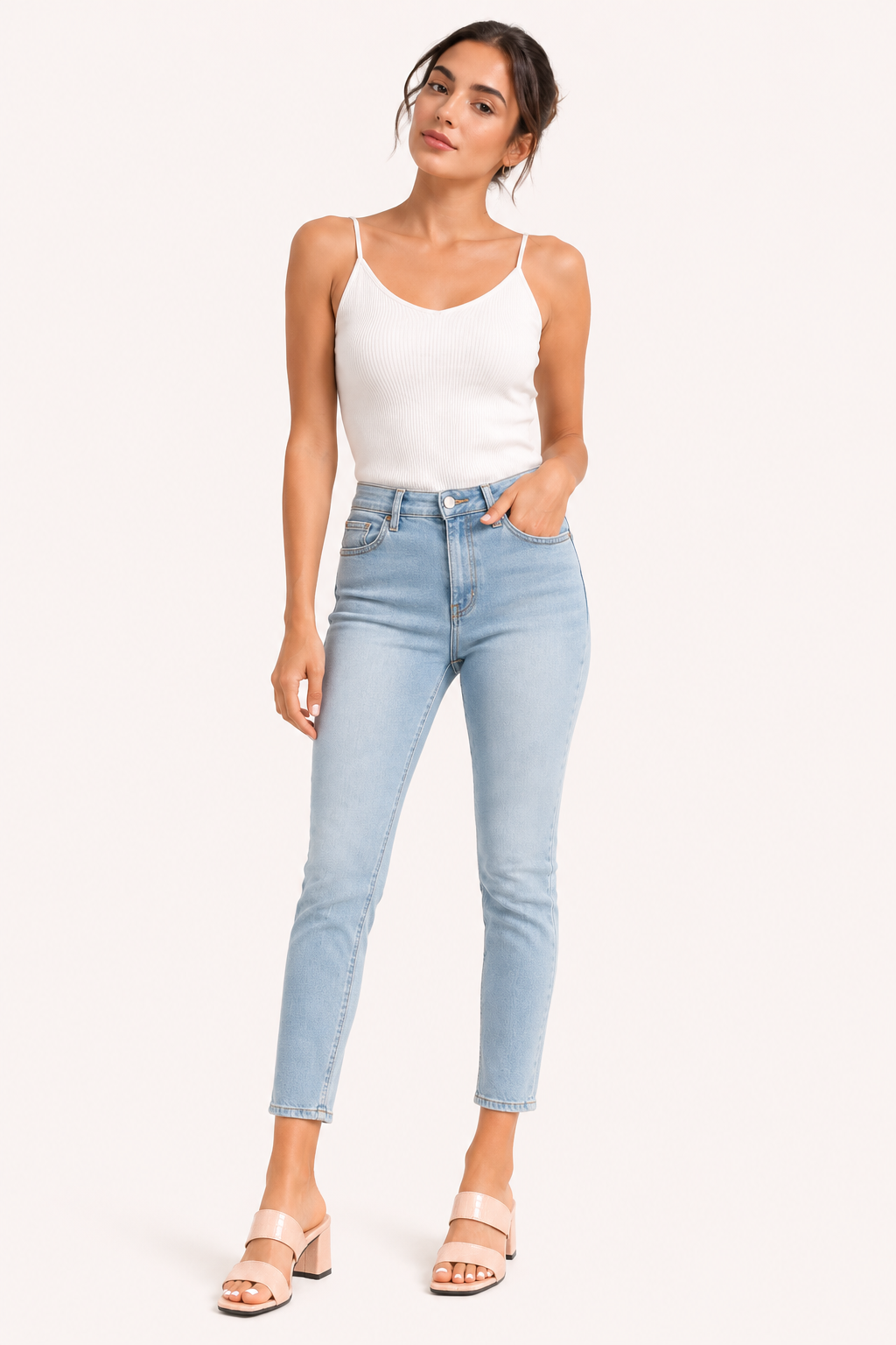 Sandalias de tacón medio para mujer con doble tira y diseño elegante - Meike