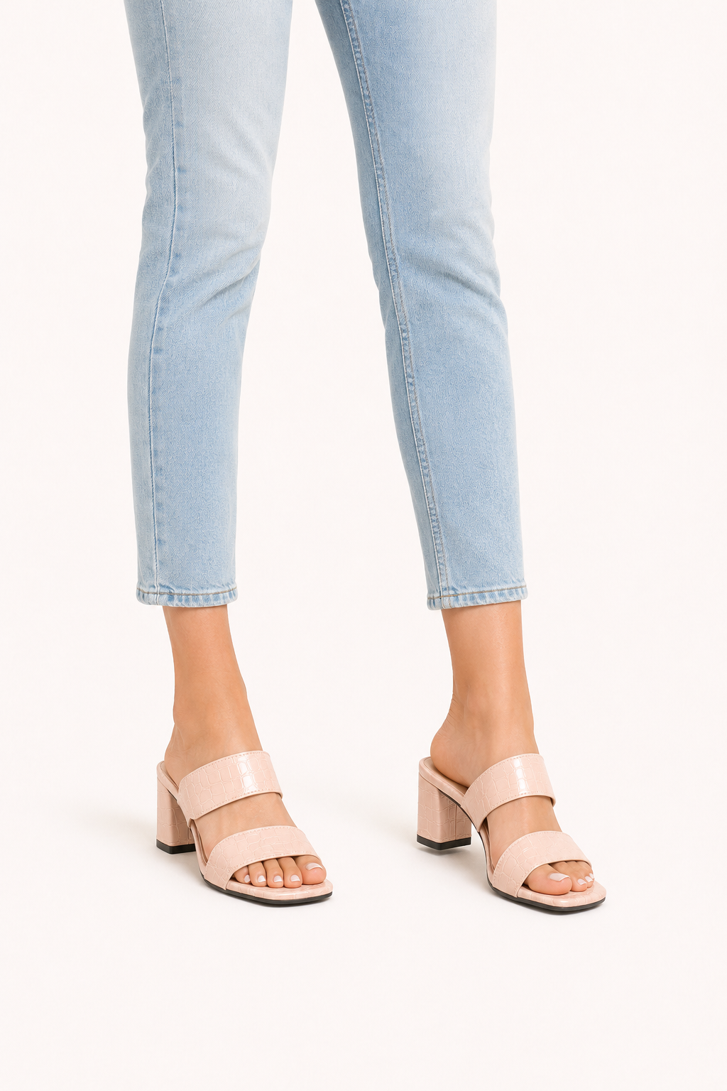 Sandalias de tacón medio para mujer con doble tira y diseño elegante - Meike